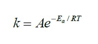 Arrheniova rovnice v exponenciálním tvaru