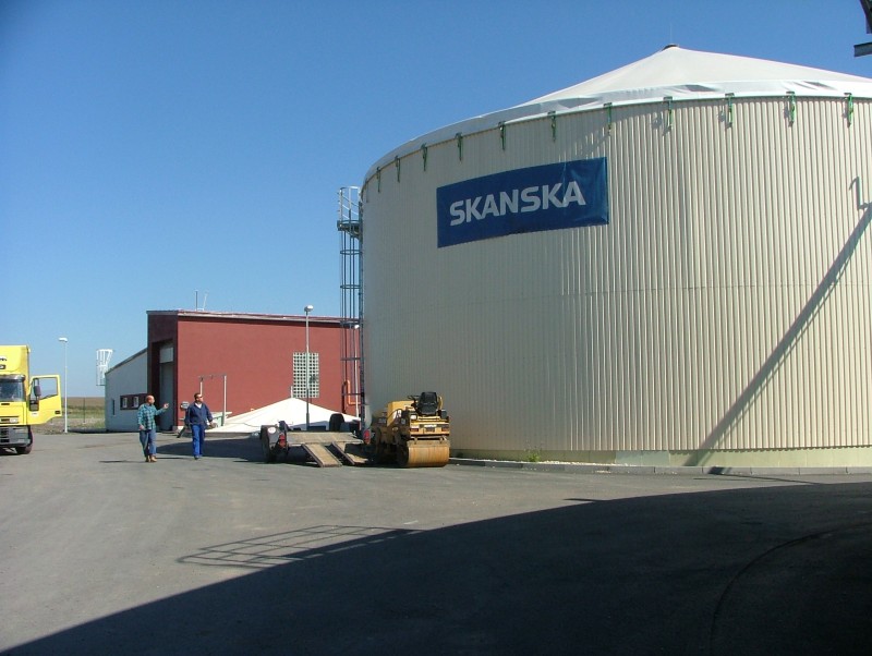 Celkový pohled na bioplynovou stanici Kněžice