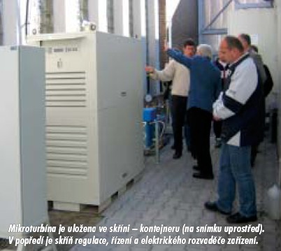 Mikroturbína a bioplyn - ochranná skříň (kontejner)