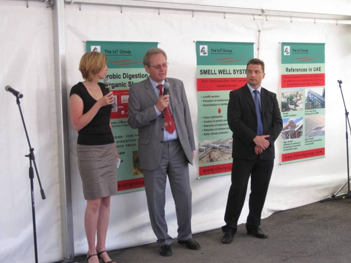 Vystoupení p. Reinharda Göschla, předsedy a jednatele společnosti IuT Group, při  slavnostním zahájení trvalého provozu nového závodu na odpady