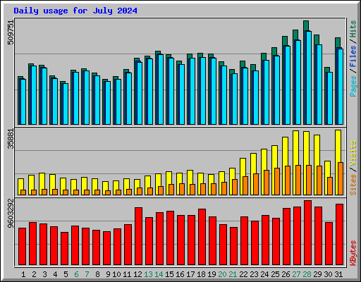 Daily usage for July 2024