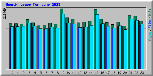 Hourly usage for June 2023