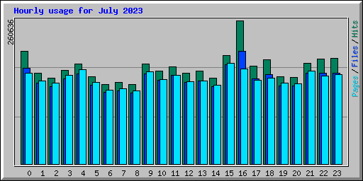 Hourly usage for July 2023