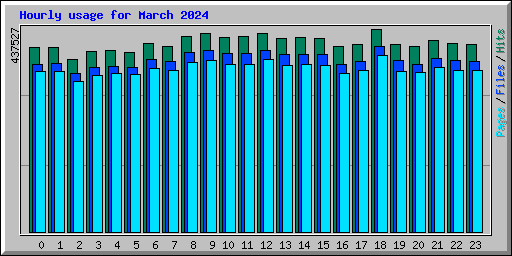 Hourly usage for March 2024