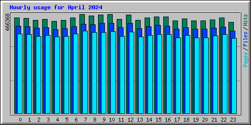 Hourly usage for April 2024