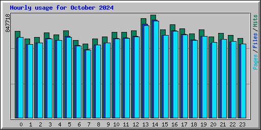 Hourly usage for October 2024