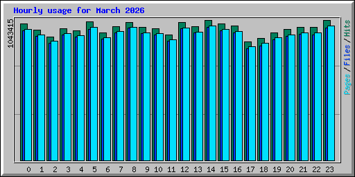 Hourly usage for March 2026