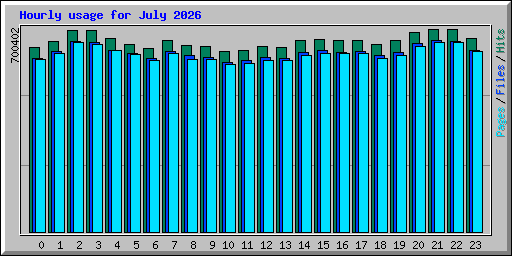 Hourly usage for July 2026